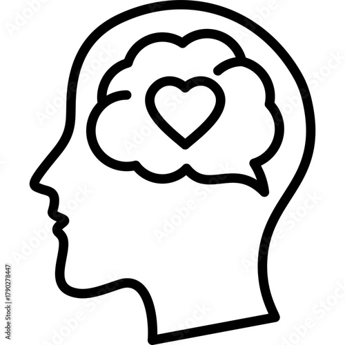 Mental Health line icon