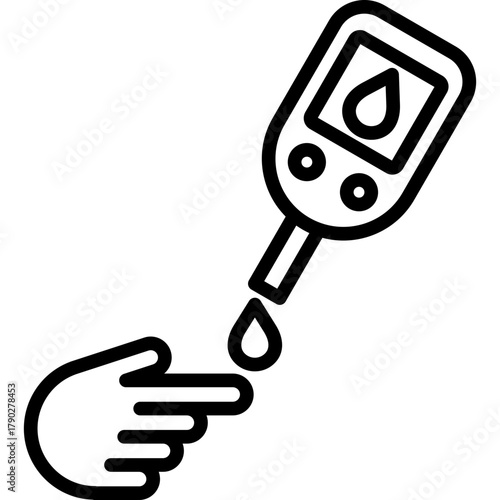 Diabetes Test line icon