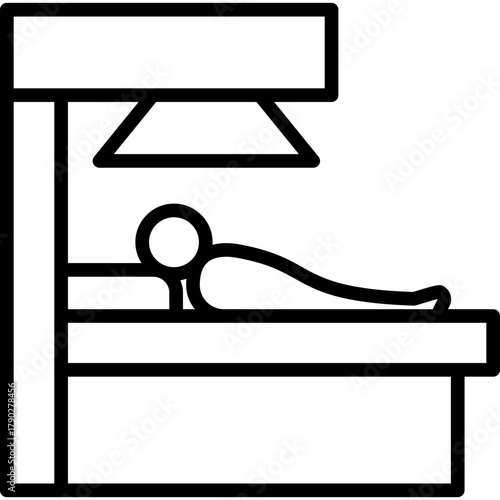 Radiotherapy line icon