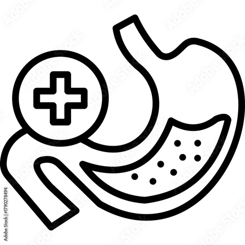 Gastroenterology line icon