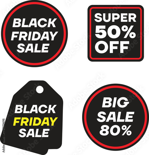 set of discount labels