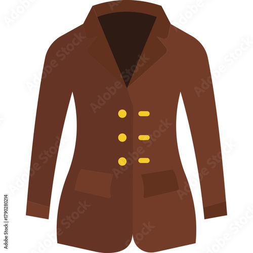 Coat Flat Icon – Outerwear, Winter Clothing, Fashion Apparel Symbol