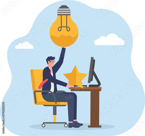 illustration of formulas in business ideas and innovations to improve product quality and performance
