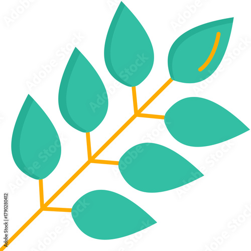 Wheat Flat Icon – Agriculture, Farm Crop, Natural Food Symbol