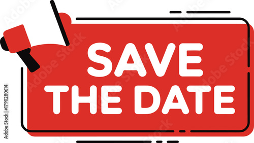 Save the date announcement icon