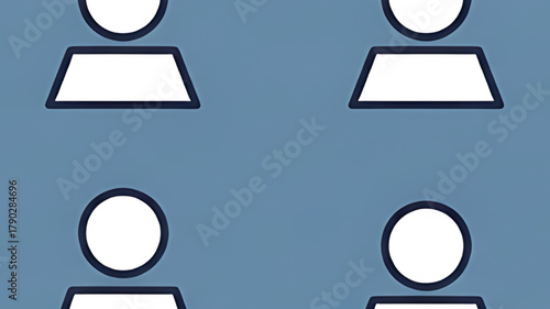 Four stylized figures arranged in a grid, representing a team or community connection.