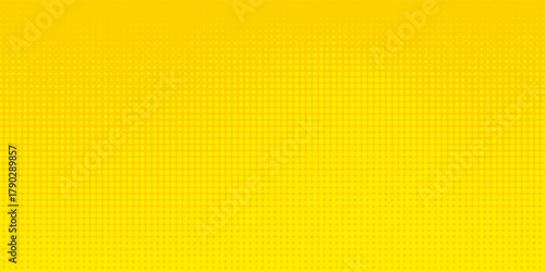 Dots halftone yellow orange color pattern gradient texture with technology digital background. Dots pop art comics with summer background.