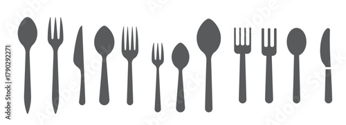 spoon, fork vector illustration