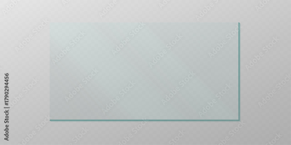 Fototapeta premium Clear reflective glass panel design element PNG.