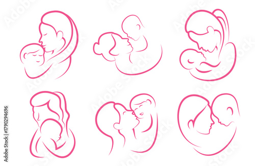 beautiful and feminine maternity vectors 