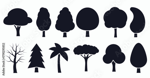 Set of tree vector illustration