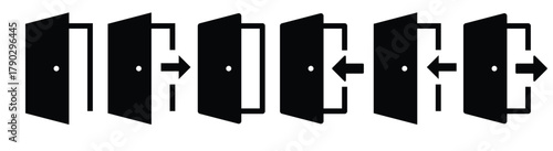 door icon isolated on white background