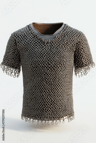 Gray chainmail shirt, short sleeves (1)