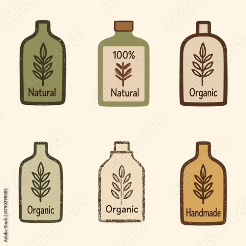 Natural Product Bottle Label Designs Organic and Handmade Concepts
