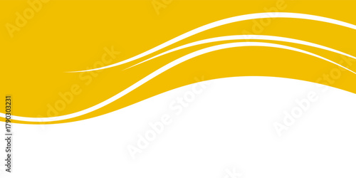 Abstract Yellow White Wave Background Design with Empty Space for Text Template Vector