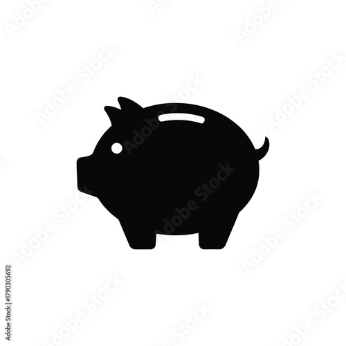 Money Savings Piggy Bank Icon. Coin Saving Financial Symbol.