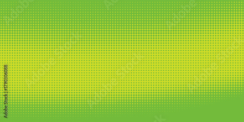 Dots halftone green color pattern gradient texture with technology digital background. Dots pop art comics with nature graphic design