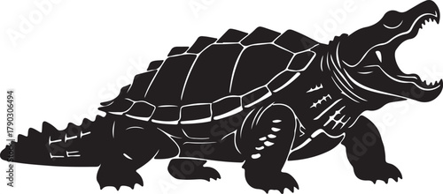 Vibrant abstract geometric silhouette with cmyk color palette