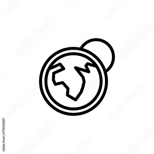 Earth Atmosphere and Atmospheric Layers Concept line icon style