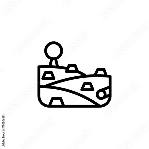 Deforestation and Environmental Destruction Concept line icon style