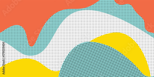 Colorful abstract geometric pop art background with wave pattern. modern vector illustration eps 10