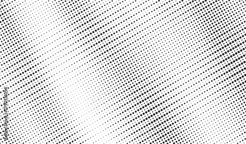 Dotted halftone gradient texture. Vanishing polka dot background. Repeating dots gradation pattern background. Black fading comic pop art overlay backdrop. Halftone raster effect wallpaper. Vector