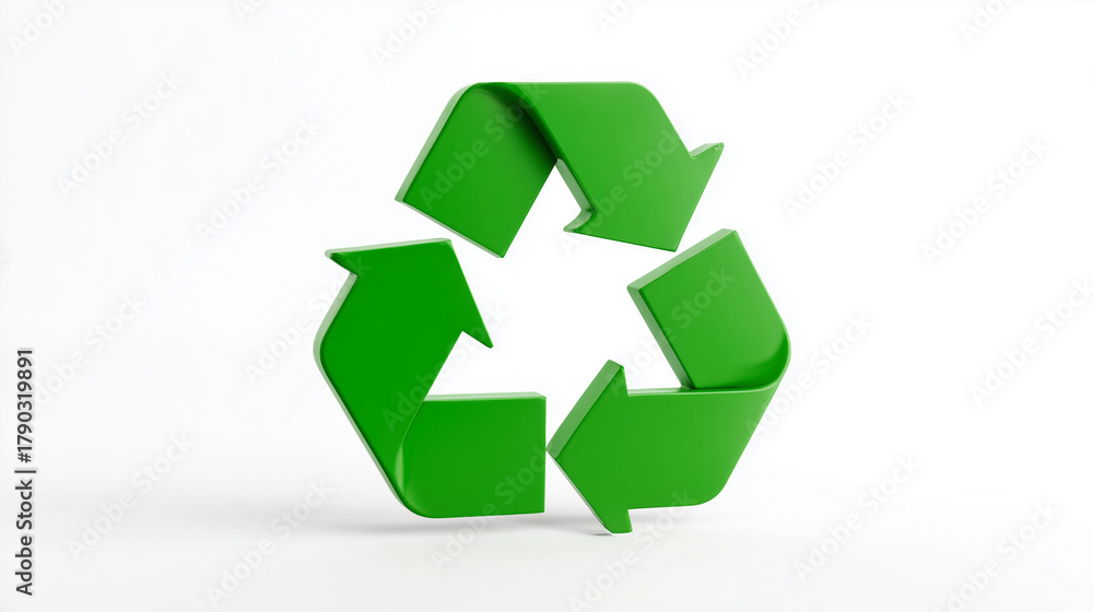 Fototapeta premium Clean recycling emblem used to communicate ecological responsibility, waste reduction and sustainable actions in environmental projects and corporate materials