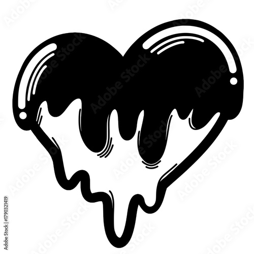 Chocolate Heart Doodle Cute