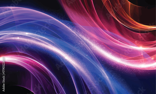 Abstract Dynamic Flowing Lines in Vibrant Colors