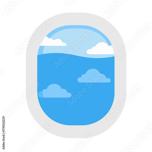 Airplane Window View Icon