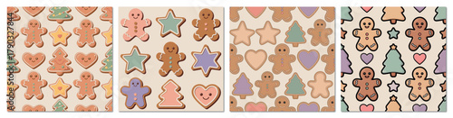 Gingerbread Cookies and Festive Treats Pattern Design