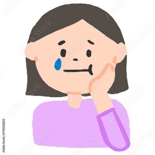 歯が痛い女の子