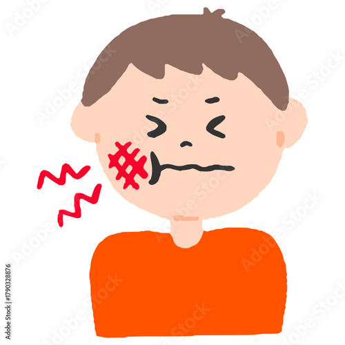 歯が痛い男の子