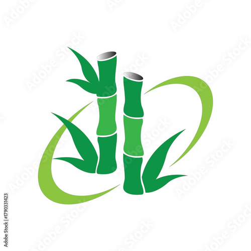 icon vector bamboo template design trendy