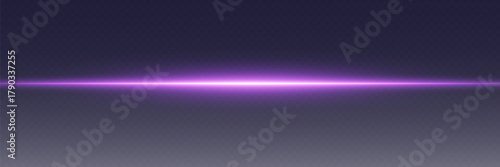 Purple neon glowing lines effect. On a transparent background.