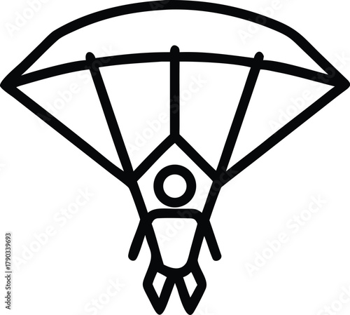 paraglider white background