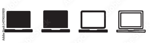 Laptop icon set. computer icon vector