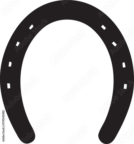 Vector of a Horseshoe Silhouette Illustration