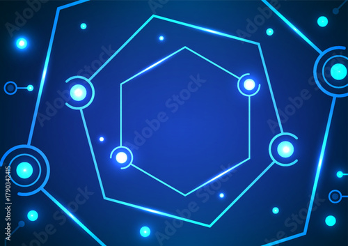 Digital technology circuit background. Business electronic computer data concept. Design for futuristic network system and machine learning.