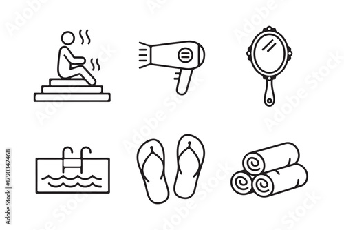 Art & Illu"Relaxation and Self-Care Concepts: Spa Elements and Beauty Routines Illustration"