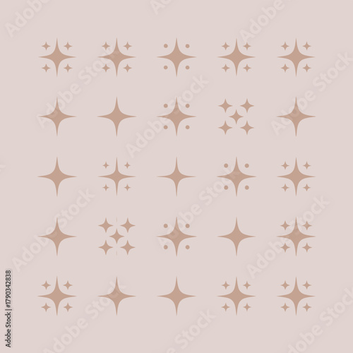 Seamless golden star pattern background
