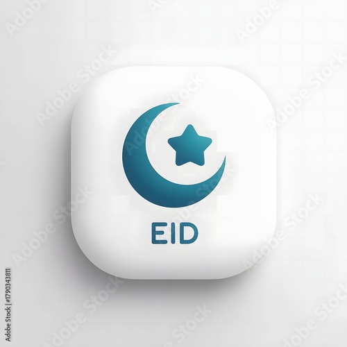 A minimalist logo design for Eid or a greeting card