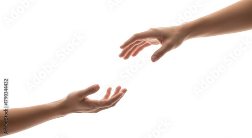 Two hands reaching out to each other