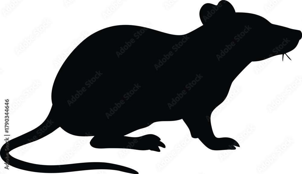 Obraz premium rat silhouette