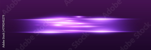 Abstract purple light streaks on dark background