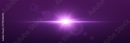 Purple effect of lens flare and light.