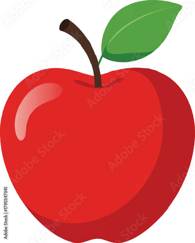red apple vector illustration