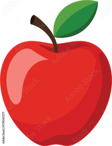 red apple vector illustration