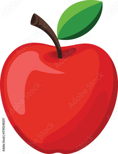 red apple vector illustration