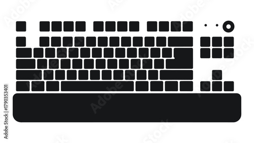 Black icon of a computer keyboard